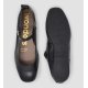 Wonders A-86101 ballerina sko i sort skind med rem