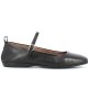 Wonders A-86101 ballerina sko i sort skind med rem