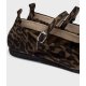 Wonders A-86101 ballerina sko i leopard printet ruskind