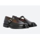 Wonders B-9140 sko i sort skind med t-rem