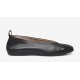 Wonders A-8661 ballerina sko i sort skind