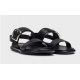 Wonders BT-8903 sandal i sort skind med spænde