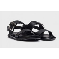 Wonders BT-8903 sandal i sort skind med spænde