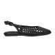 Wonders CH-1002 sko med slingback i sort flet