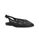Wonders CH-1002 sko med slingback i sort flet