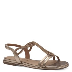 Tamaris 28126 sandal i guld med detaljer