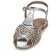 Unisa BABIC sandal sko i sølv skind med guld detaljer