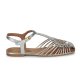 Unisa BABIC sandal sko i sølv skind med guld detaljer