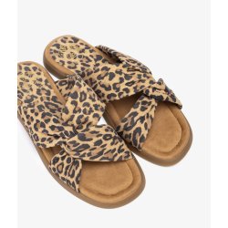 Unisa CAMBY slip in sandal i leopard