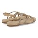 Unisa COOPER sandal i beige ruskind med glitter