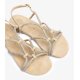 Unisa COOPER sandal i beige ruskind med glitter