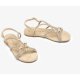 Unisa COOPER sandal i beige ruskind med glitter