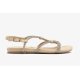 Unisa COOPER sandal i beige ruskind med glitter