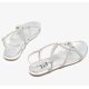 Unisa COOPER sandal i sølv skind med glitter