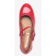 Tamaris 22122 ballerina i rød lak med rem