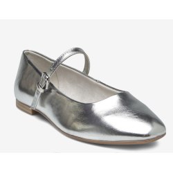 Tamaris 22122 ballerina i sølv med rem