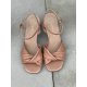 Unisa MEDWAY sandal i nude skind med hæl