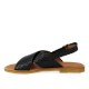 Angulus 5637 sandal i sort flettet skind