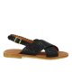 Angulus 5637 sandal i sort flettet skind