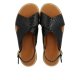 Angulus 5637 sandal i sort flettet skind