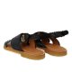 Angulus 5637 sandal i sort flettet skind