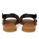 Angulus 5637 sandal i sort flettet skind