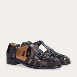Billi Bi A8435 lukket sandal i sort skind