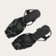 Billi Bi A8635 sandal med hæl i sort lakskind