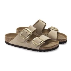 Birkenstock Arizona Big Buckle Nubuck Sandcastle