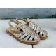 Angulus 5696 lukket sandal i champagne glitter
