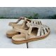 Angulus 5696 lukket sandal i champagne glitter
