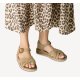 Tamaris 28129 sandal i taupe ruskind