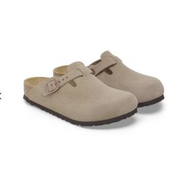 Birkenstock Boston Kids Suede Leather Taupe