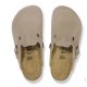 Birkenstock Boston Kids Suede Leather Taupe