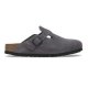 Birkenstock Boston Grey Suede Leather