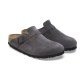 Birkenstock Boston Grey Suede Leather