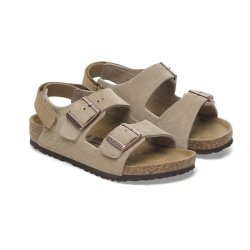 Birkenstock Milano Kids Suede Leather Taupe