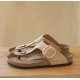 Birkenstock Gizeh Big Buckle Nubuck Sandcastle