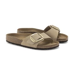 Birkenstock Madrid Big Buckle Nubuck Sandcastle