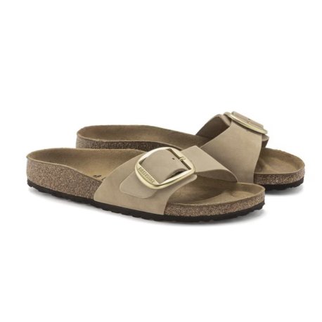 Birkenstock Madrid Big Buckle Nubuck Sandcastle