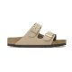 Birkenstock Arizona Nubuck Sandcastle med blød fodseng