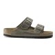 Birkenstock Arizona HERRE Faded Khaki Leather med blød fodseng