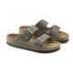 Birkenstock Arizona HERRE Faded Khaki Leather med blød fodseng