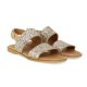 Angulus 5814 sandal i champagne glitter med to remme