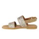 Angulus 5814 sandal i champagne glitter med to remme