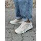 Tamaris 23779 sneakers med glitter sten i ivory
