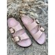 Birkenstock Arizona Big Buckle High Shine Rose læder
