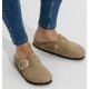 Birkenstock Boston Big Buckle Olied Leather Tobacco Brown