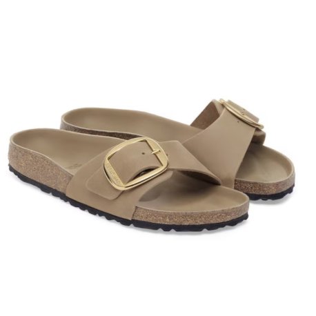 Birkenstock Madrid Big Buckle Oiled Leather Tobacco Brown