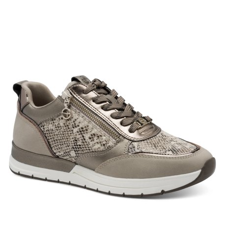 Tamaris 23732 sneakers i taupe snake